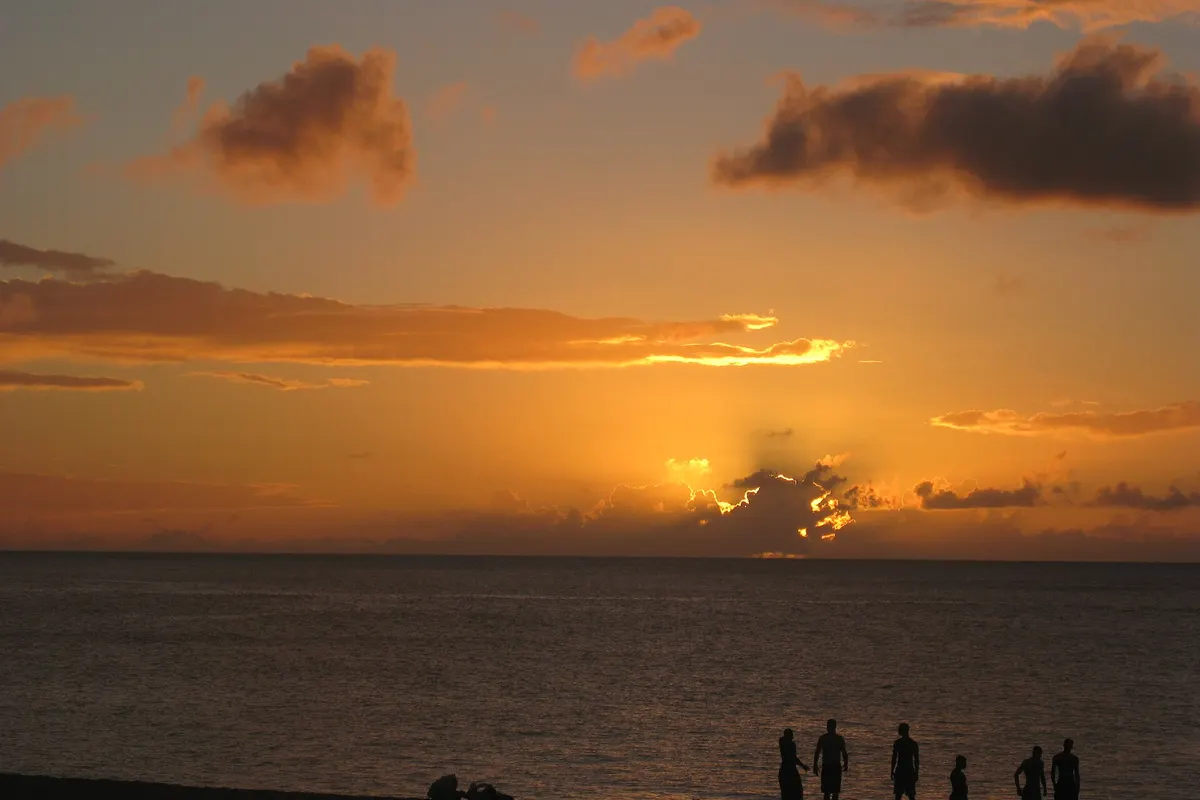 Waimea Bay at sunset
